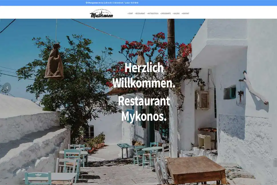 homepage vorlage griech. restaurant