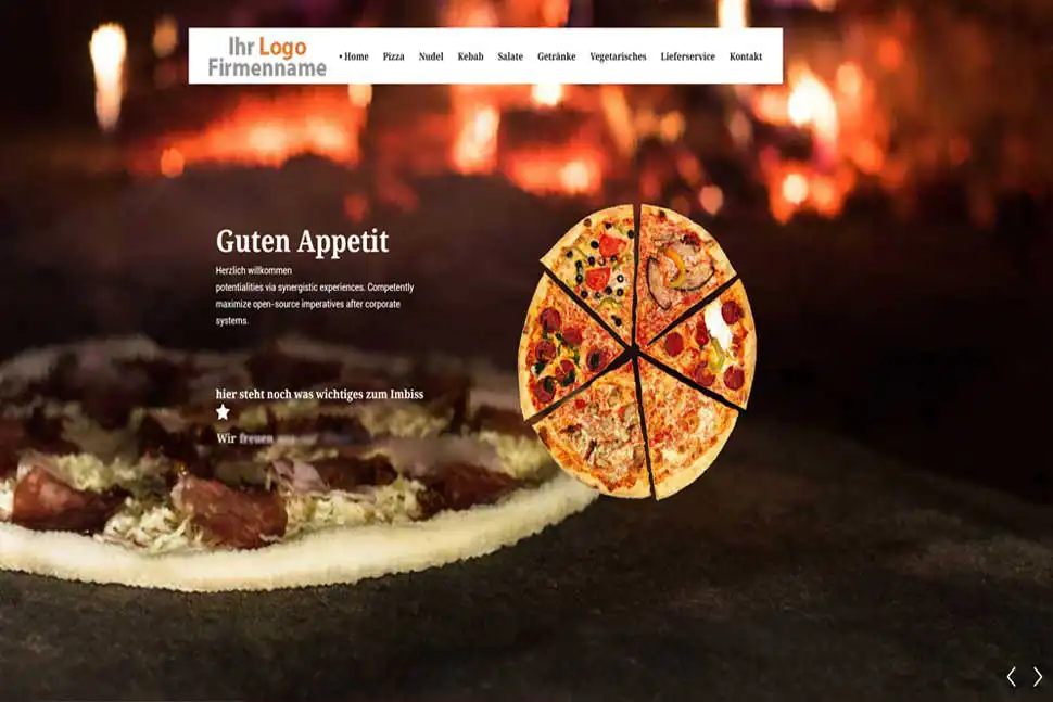 website vorlage pizzeria