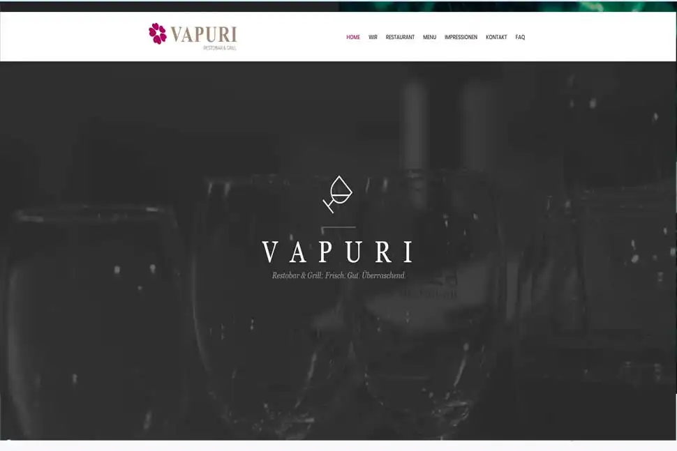 homepage vorlage restaurant