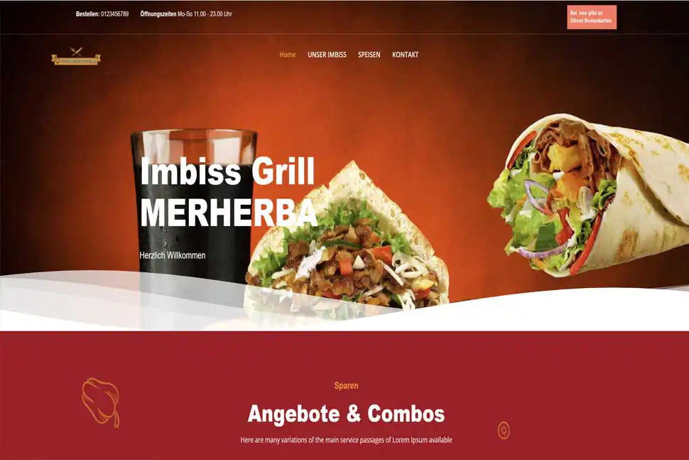 website vorlage doener