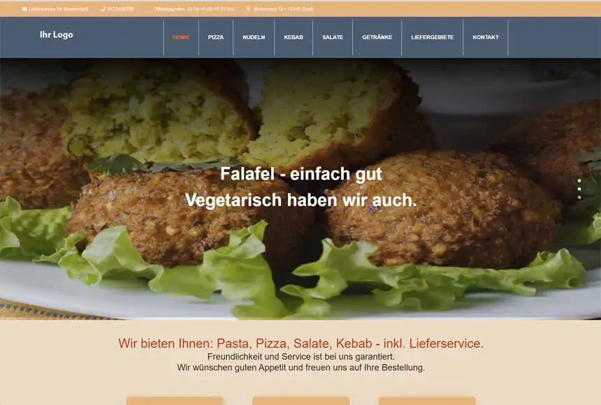 website vorlage imbiss