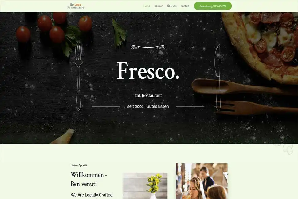 Wordpress Homepage Restaurant